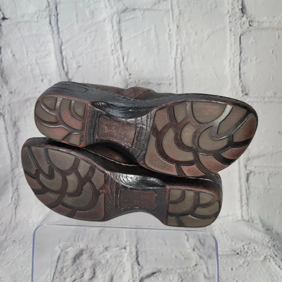 Born Womens 8.5 Toby II Casual Slip On Wedge‎ Clogs Brown Leather Nursing Shoes - Picture 7 of 9